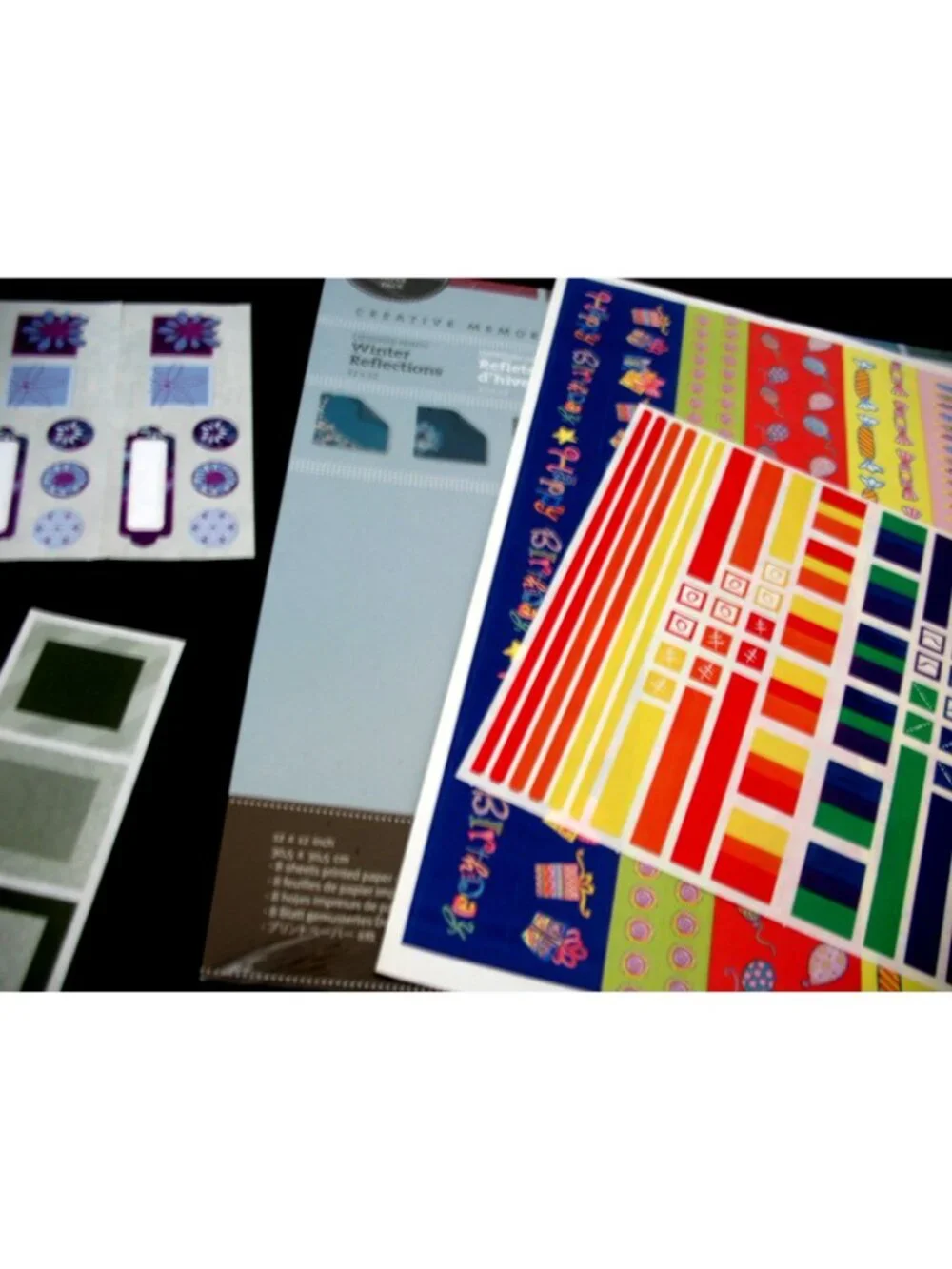 Creative Memories, 12x12 Winter Reflections 8 Sheets Paper Pack  NIP , Dance, +
